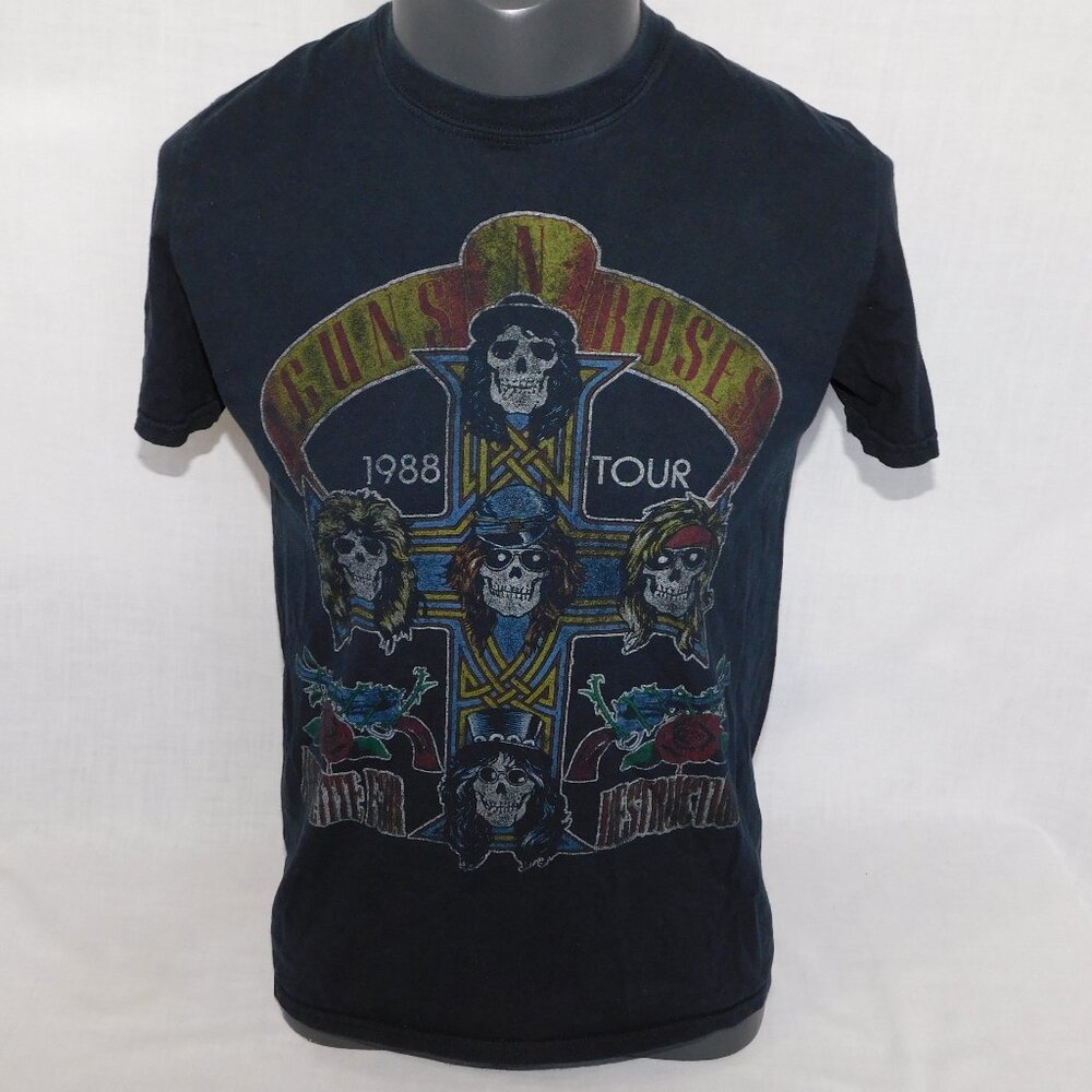 Guns N' Roses Appetite for Destruction Band Tee Vintage Look Men M Graphic Shirt